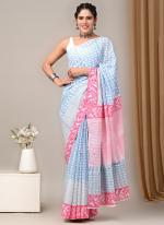 Cotton Multi Casual Wear Printed Saree